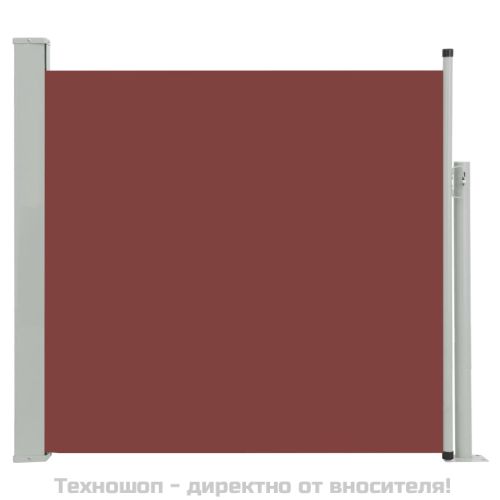 Прибираща се дворна странична тента, 170x300 см, кафява