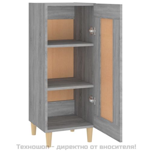 Сайдборд, сив сонома, 34,5x34x90 см, инженерно дърво