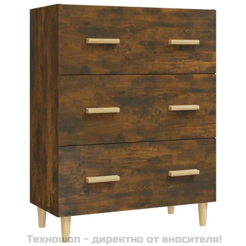 Сайдборд, опушен дъб, 70x34x90 см, инженерно дърво