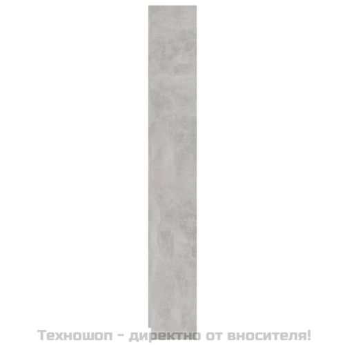 5-етажна библиотека, бетонно сив, 60x24x175 см, инженерно дърво