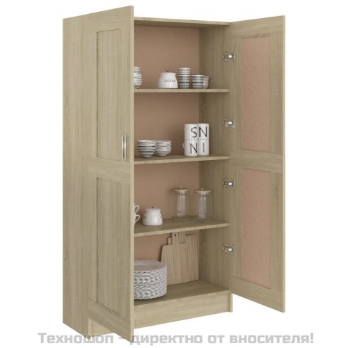 Шкаф за книги, дъб сонома, 82,5x30,5x150 см, инженерно дърво