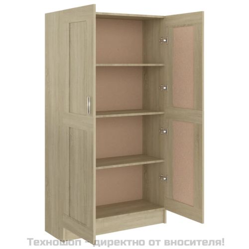 Шкаф за книги, дъб сонома, 82,5x30,5x150 см, инженерно дърво