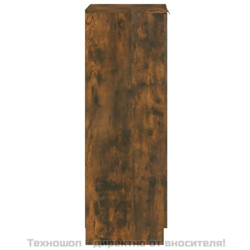 Шкаф за обувки, опушен дъб, 30x35x100 см, инженерно дърво