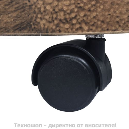 Поставки за цветя на колелца, 6 бр, бронз, 30 см, пластмаса