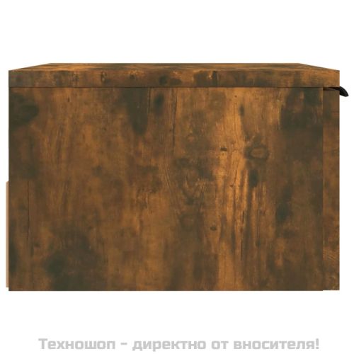 Нощни шкафчета за стенен монтаж, 2 бр, опушен дъб, 34x30x20 см