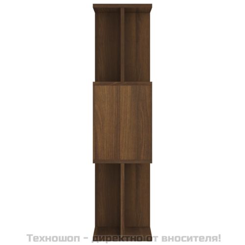 Библиотека/разделител, кафяв дъб, 80x24x96 см, инженерно дърво