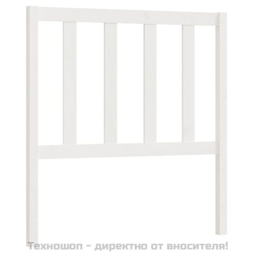 Горна табла за легло, бяла, 81x4x100 см, бор масив