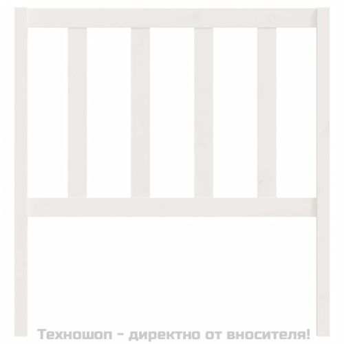Горна табла за легло, бяла, 81x4x100 см, бор масив