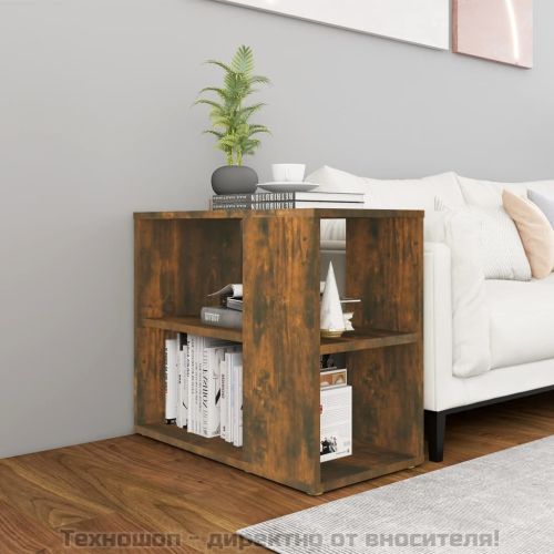 Страничен шкаф, опушен дъб, 60x30x50 см, инженерно дърво