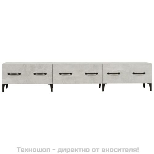 vidaXLТВ шкаф, бетонно сив, 150x34,5x30 см, инженерно дърво