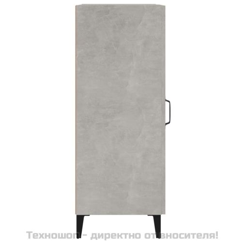 Сайдборд, бетонно сив, 34,5x34x90 см, инженерно дърво