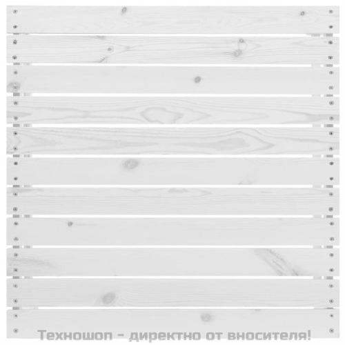 Градински лаундж комплект 3 части с възглавници бял бор масив