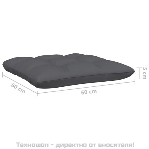 Градински лаундж комплект 3 части с възглавници бял бор масив