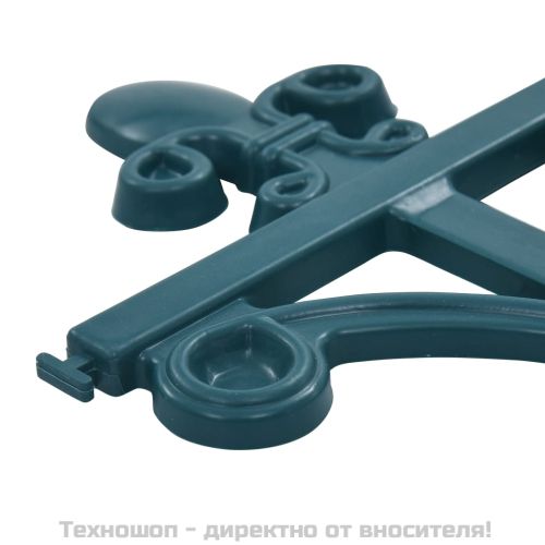 Ниски огради за лехи, 16 бр, зелени, 10 м, полипропилен