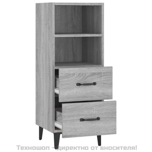 Сайдборд, сив сонома, 34,5x34x90 см, инженерно дърво