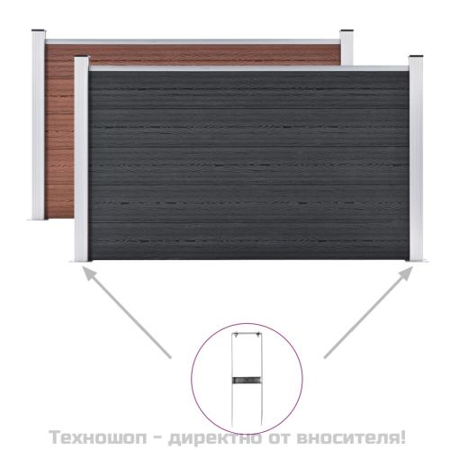 Земни анкери за WPC ограда, 2 бр, стомана, 40 см