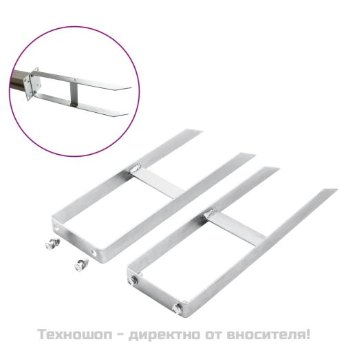 Земни анкери за WPC ограда, 2 бр, стомана, 40 см