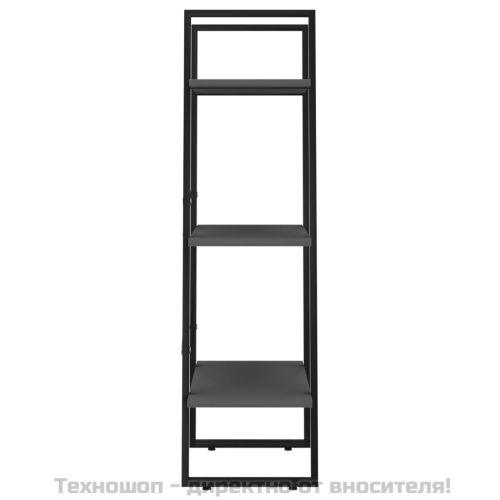 Стелаж за съхранение, сив, 60x30x105 см, инженерно дърво