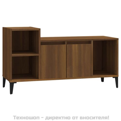 ТВ шкаф, кафяв дъб, 100x35x55 см, инженерно дърво