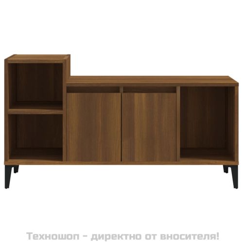 ТВ шкаф, кафяв дъб, 100x35x55 см, инженерно дърво