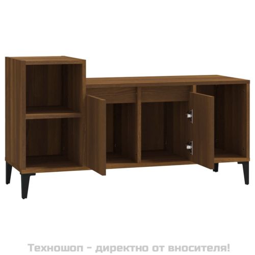 ТВ шкаф, кафяв дъб, 100x35x55 см, инженерно дърво