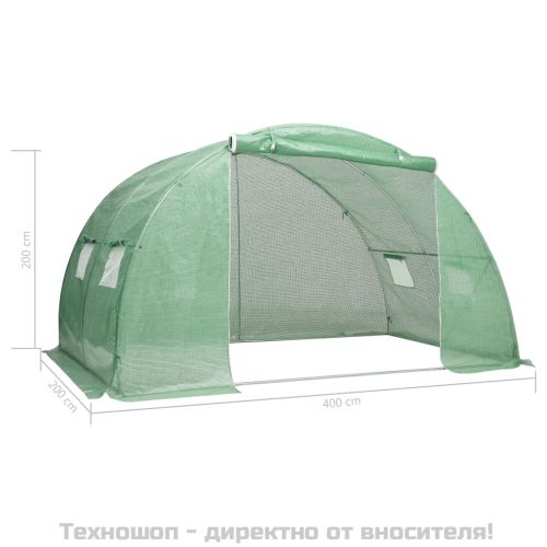 Оранжерия 8 м² 2x4x2 м