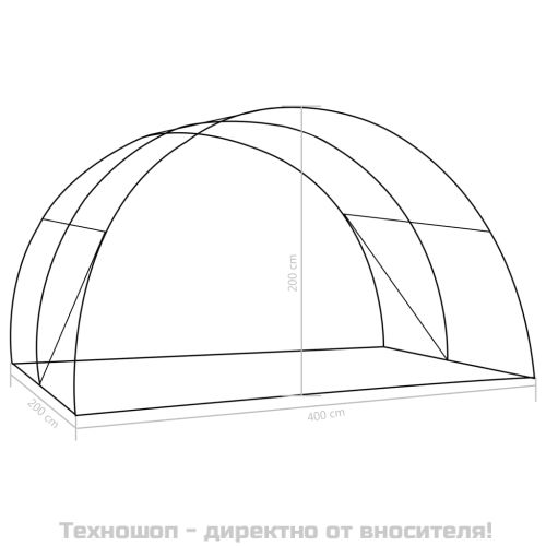Оранжерия 8 м² 2x4x2 м
