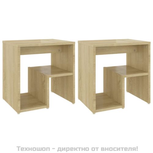Нощни шкафчета, 2 бр, дъб сонома, 40x30x40 см, инженерно дърво
