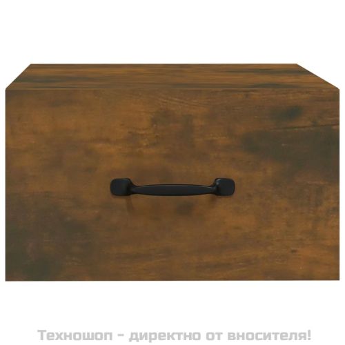 Нощни шкафчета за стенен монтаж, 2 бр, опушен дъб, 35x35x20 см