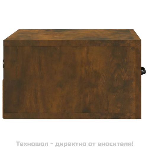 Нощни шкафчета за стенен монтаж, 2 бр, опушен дъб, 35x35x20 см