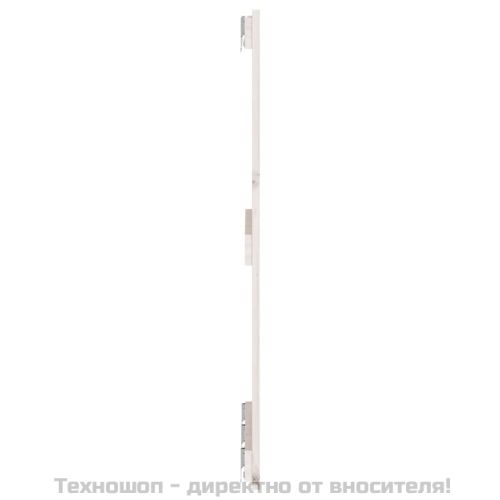 Стенна табла за спалня, бяла, 166x3x90 см, борово дърво масив