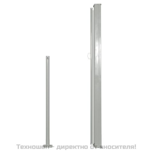 Прибираща се странична тента, 140х300 см, кремава