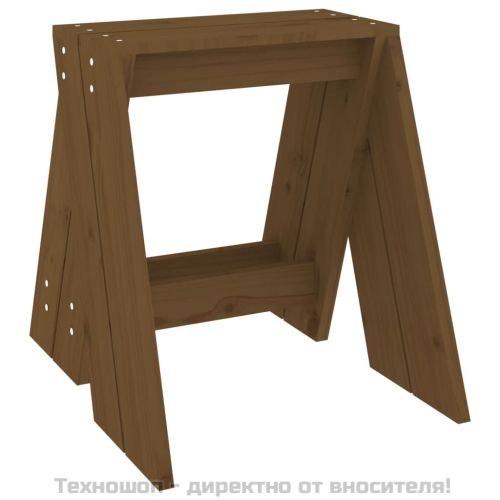 Табуретки, 2 бр, меденокафяви, 40x40x45 см, борово дърво масив