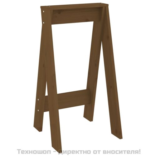 Табуретки, 2 бр, меденокафяви, 40x40x75 см, борово дърво масив