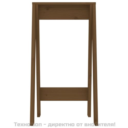 Табуретки, 2 бр, меденокафяви, 40x40x75 см, борово дърво масив