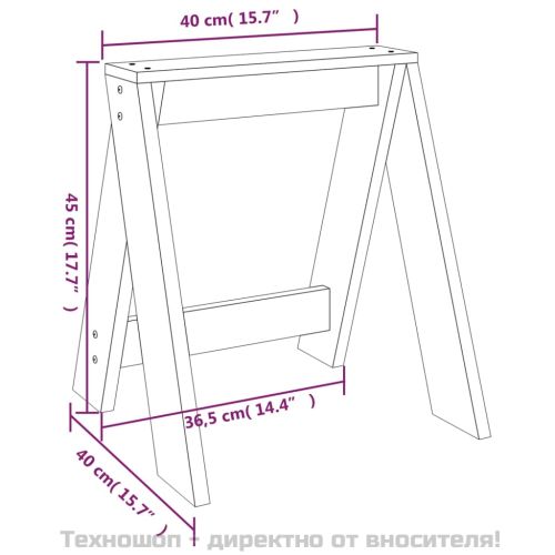 Табуретки, 2 бр, бели, 40x40x45 см, борово дърво масив