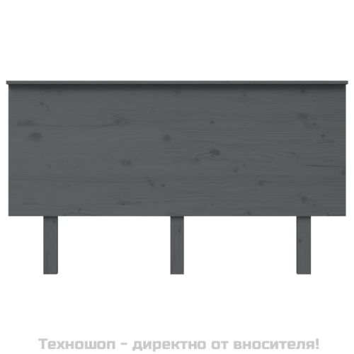 Горна табла за легло, сива, 144x6x82,5 см, бор масив