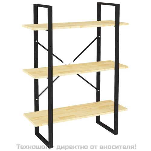 3-етажна библиотека, 80x30x105 см, борово дърво масив