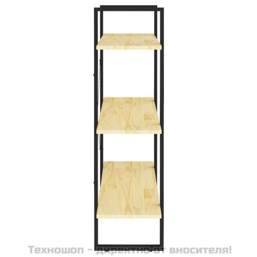 3-етажна библиотека, 80x30x105 см, борово дърво масив