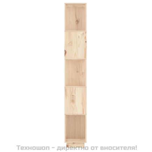 Библиотека/разделител за стая, 51x25x163,5 см, бор масив