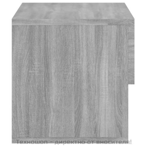 Нощно шкафче за стенен монтаж, сив сонома