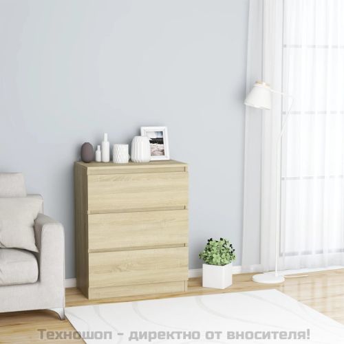 Сайдборд, сонома дъб, 60x35x76 см, инженерно дърво