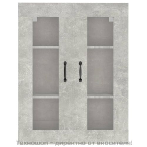 Окачен стенен шкаф, бетонно сиво, 69,5x34x90 см