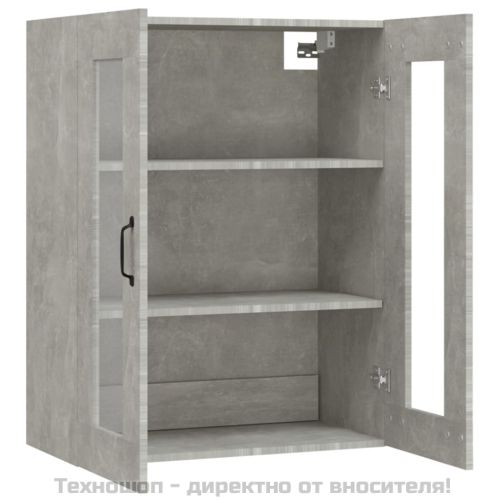 Окачен стенен шкаф, бетонно сиво, 69,5x34x90 см