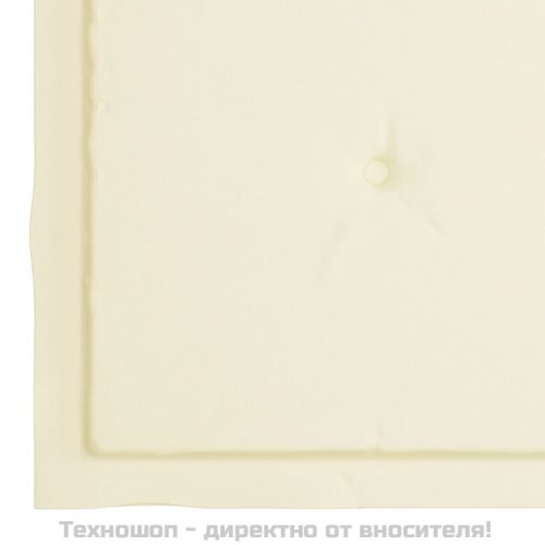 Възглавници за столове 4 бр кремави 40x40x4 см Оксфорд плат