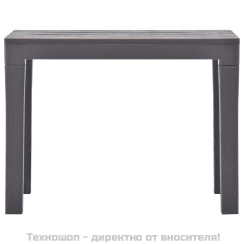 Градински пейки, 2 бр, мока, пластмаса