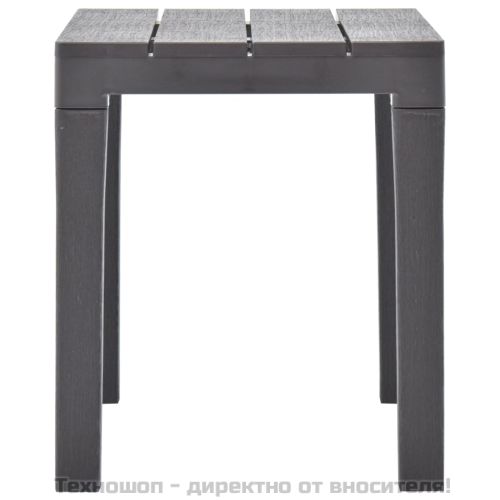 Градински пейки, 2 бр, мока, пластмаса