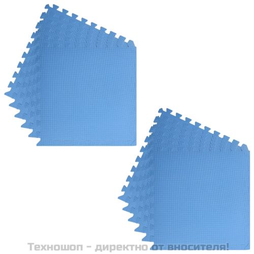 Постелки за под 12 бр 4,32 м² EVA пяна сини