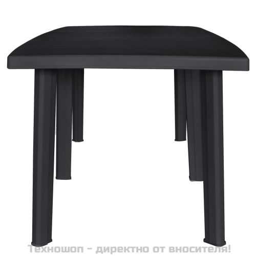 Градинска маса, антрацит, 216x90x72 см, пластмаса