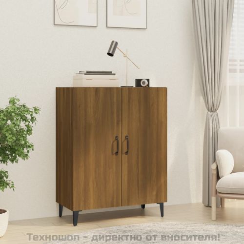Сайдборд, Кафяв дъб, 70x34x90 см, инженерно дърво